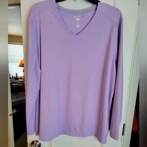 Womens Reel Legends Freeline size 2X fishing sports pullover. Lilac color
